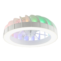 Plafondventilator met ledlamp | Fanora | Ø 46 cm | RGBIC + 2700-6500K | Wit | 30W | Brilliant LBR00007