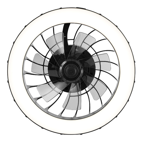 Plafondventilator met ledlamp  | Fanora | Ø 46 cm | RGBIC + 2700-6500K | Zwart | 30W | Brilliant LBR00008 - 3