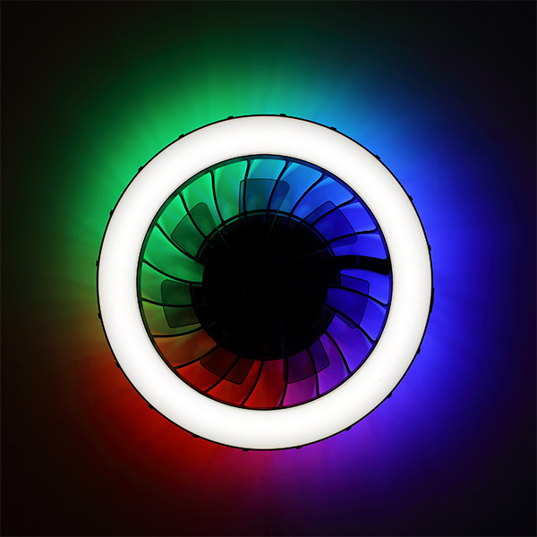 Plafondventilator met ledlamp  | Fanora | Ø 46 cm | RGBIC + 2700-6500K | Zwart | 30W | Brilliant LBR00008 - 4