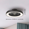 Plafondventilator met ledlamp | Mazzaro | Ø 48.5 cm | RGBIC + 3000-6500K | Zwart | 40W | Brilliant LBR00012 - 5