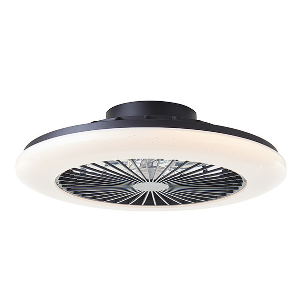Plafondventilator met ledlamp | Salerno | Ø 48.5 cm | RGBIC + 3000-6500K | Zwart | 40W | Brilliant LBR00001 - 2