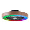 Plafondventilator met ledlamp | Slimline | Ø 49 cm | RGBIC + 3000-6500K | Hout | 40W | Brilliant LBR00003 - 1