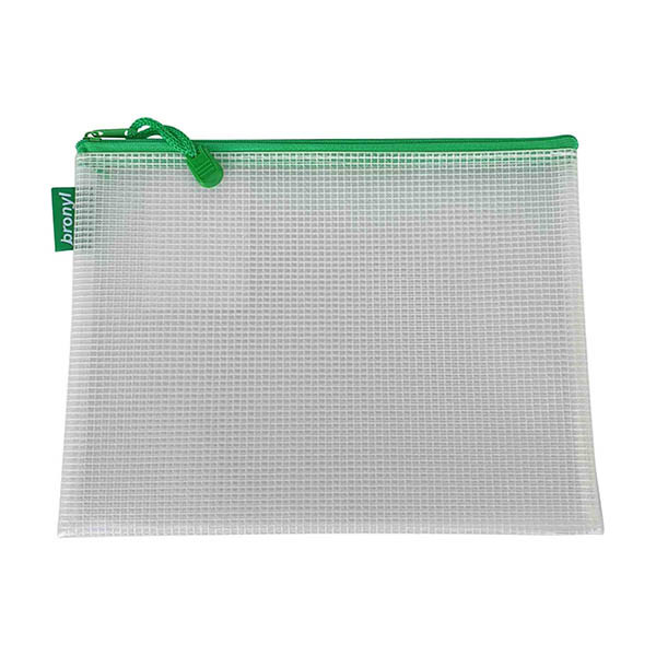 Bronyl Mesh-etui groen (A4) 440463 - 1