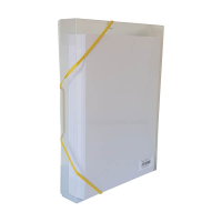 Bronyl elastobox transparant wit met gele elastiek 40 mm 440404