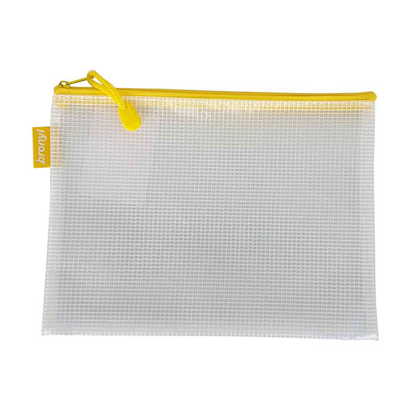 Bronyl mesh-etui geel (A4) 440464 - 1