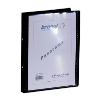 Bronyl personaliseerbare ringmap met 2 O-ringen 16 mm zwart 440405