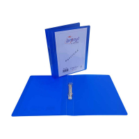 Bronyl personaliseerbare ringmap met 2 O-ringen 25 mm transparant blauw 440415