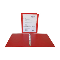 Bronyl personaliseerbare ringmap met 4 O-ringen 25 mm rood 440413