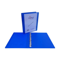 Bronyl personaliseerbare ringmap met 4 O-ringen 25 mm transparant  blauw 440417