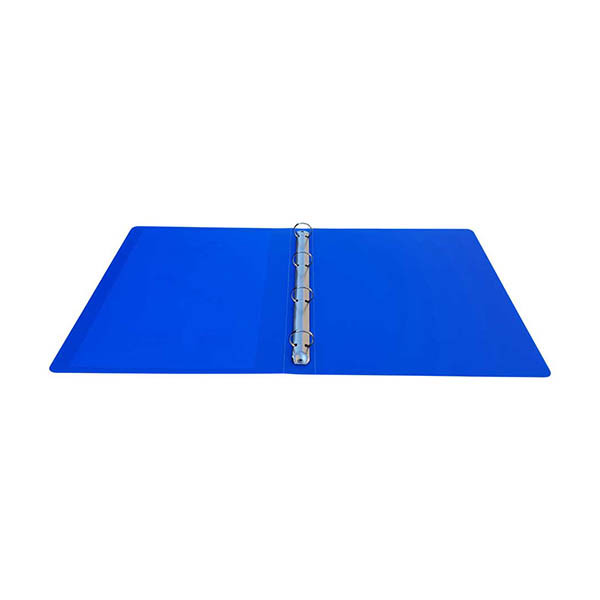 Bronyl personaliseerbare ringmap met 4 O-ringen 25 mm transparant  blauw 440417 - 3