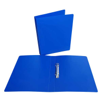 Bronyl ringmap met 2 D-ringen blauw (35 mm) 347222 402797