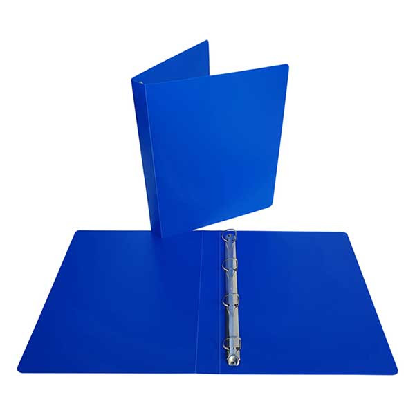 Bronyl ringmap met 4 D-ringen blauw (35 mm) 347242 402802 - 1