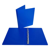 Bronyl ringmap met 4 D-ringen blauw (35 mm) 347242 402802