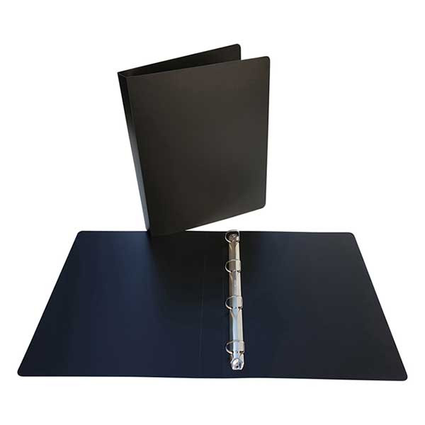 Bronyl ringmap met 4 D-ringen zwart (35 mm) 347241 402801 - 1