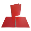 Bronyl ringmap met 4 O-ringen transparant rood (25 mm)