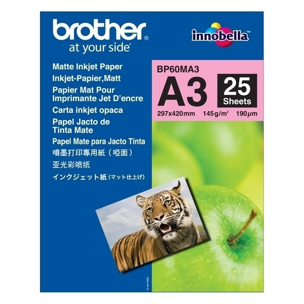 Brother BP60MA3 matte inkjet fotopapier A3 145 g/m² (25 vellen) BP60MA3 063522 - 1