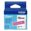 Brother Btag-P35 niet-gelamineerde tape wit op roze 12 mm (origineel)