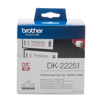 Brother DK-22251 doorlopende etiketrol rood/zwart op wit (origineel) DK-22251 080776