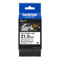Brother HSe-251E krimpkous tape zwart op wit 21 mm (origineel) HSE251E 089224