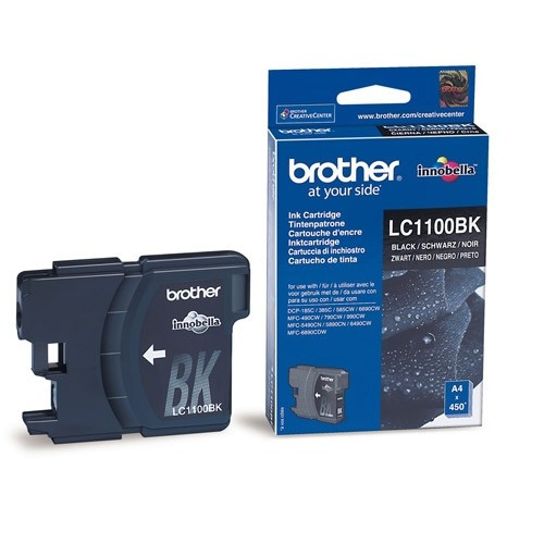 Brother LC-1100BK inktcartridge zwart (origineel) LC1100BK 028845 - 1