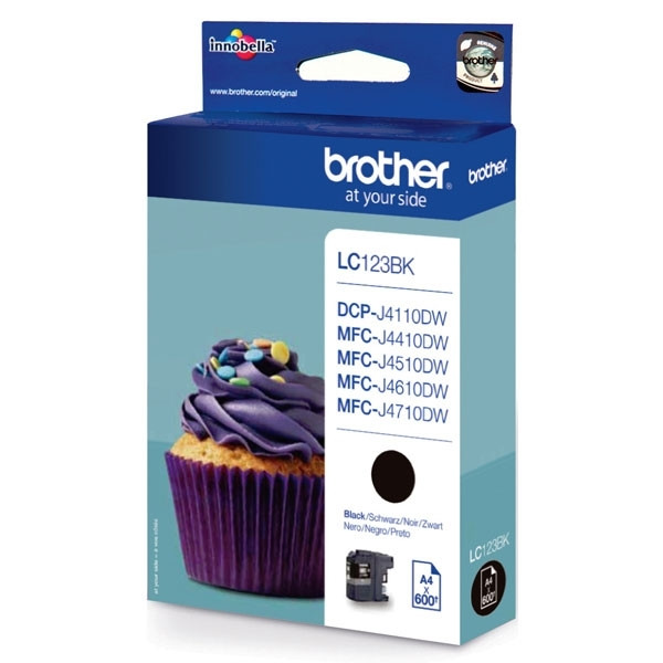 Brother LC-123BK inktcartridge zwart (origineel) LC-123BK 900748 - 1
