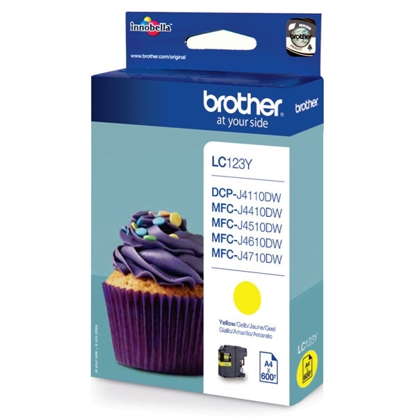 Brother LC-123Y inktcartridge geel (origineel) LC-123Y 900751 - 1