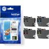 Brother LC-421VAL multipack zwart + 3 kleuren (origineel)