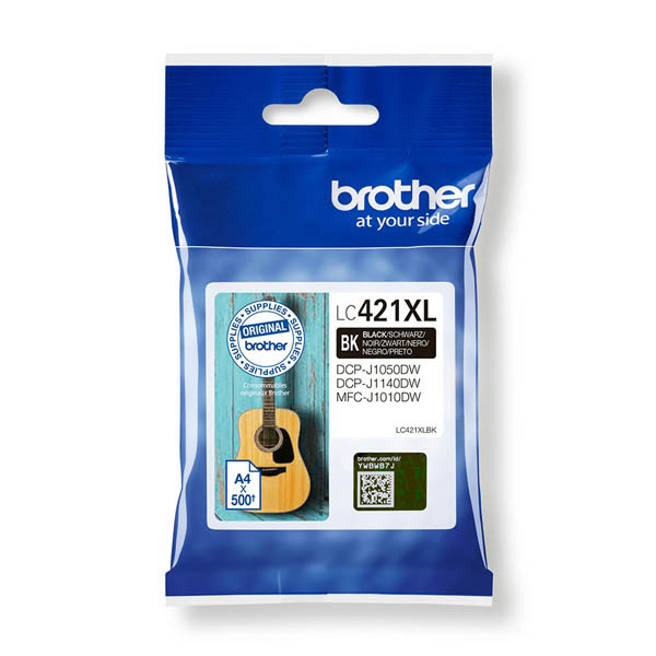 Brother LC-421XLBK inktcartridge zwart hoge capaciteit (origineel) LC-421XLBK 051294 - 1