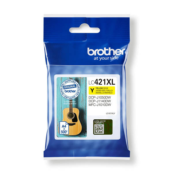 Brother LC-421XLY inktcartridge geel hoge capaciteit (origineel) LC-421XLY 051300 - 1