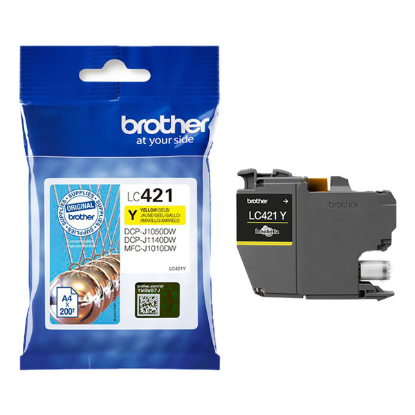 Brother LC-421Y inktcartridge geel (origineel) LC-421Y 051290 - 1