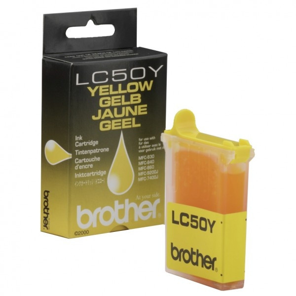 Brother LC-50Y inktcartridge geel (origineel) LC50Y 028769 - 1