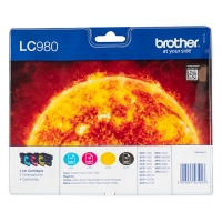 Brother LC-980VALBP multipack zwart + 3 kleuren (origineel) LC980VALBP LC980VALBPDR 029078