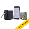 Brother PT-P710BT CUBE Plus beletteringsysteem zwart + 5 zwart op wit tapes