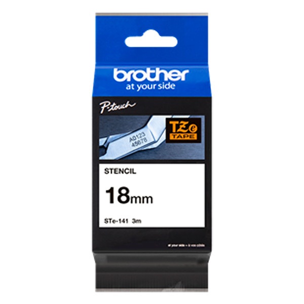 Brother STe-141 stenciltape zwart op transparant 18 mm (origineel) STe-141 080692 - 1