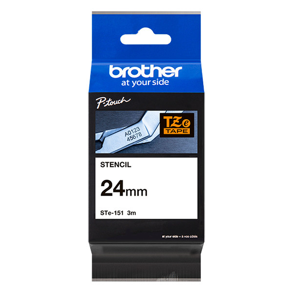 Brother STe-151 stenciltape zwart op transparant 24 mm (origineel) STe-151 080696 - 1