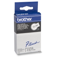 Brother TC-291 'extreme' tape zwart op wit 9 mm (origineel) TC291 080500