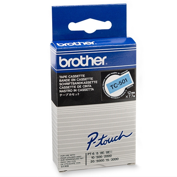 Brother TC-501 'extreme' tape zwart op blauw 12 mm (origineel) TC-501 088852 - 1