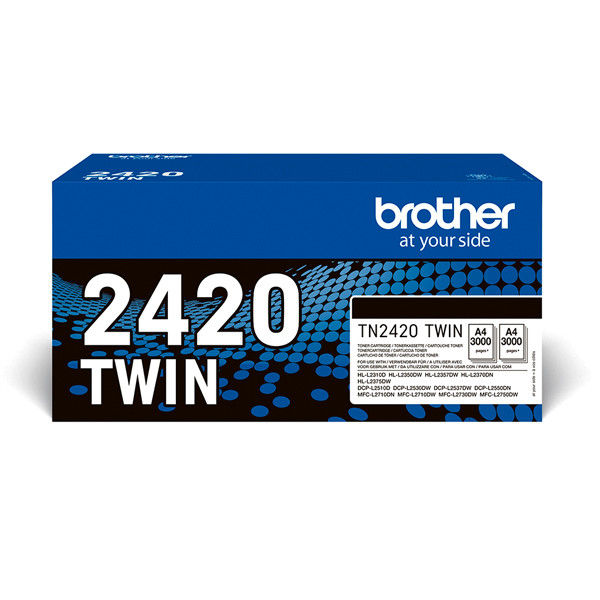 Brother TN-2420BK toner zwart dubbelpak (origineel) TN2420TWIN 051332 - 1