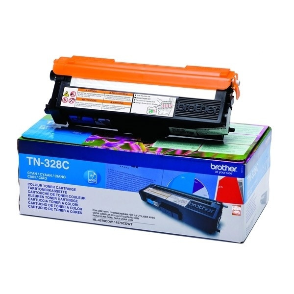 Brother TN-328C toner cyaan extra hoge capaciteit (origineel) TN328C 901803 - 1