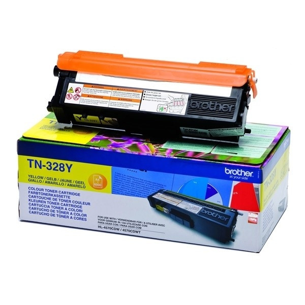 Brother TN-328Y toner geel extra hoge capaciteit (origineel) TN328Y 901771 - 1