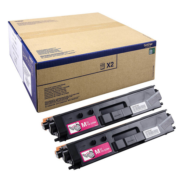 Brother TN-329M toner magenta dubbelpak (origineel) TN329MTWIN 051252 - 1