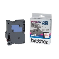 Brother TX-252 'extreme' tape rood op wit, glanzend 24 mm (origineel) TX252 080244