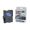 Brother TX-345 'extreme' tape wit op zwart, glanzend 18 mm (origineel) 080252 - 1
