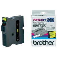 Brother TX-651 'extreme' tape zwart op geel, glanzend 24 mm (origineel) TX651 080312