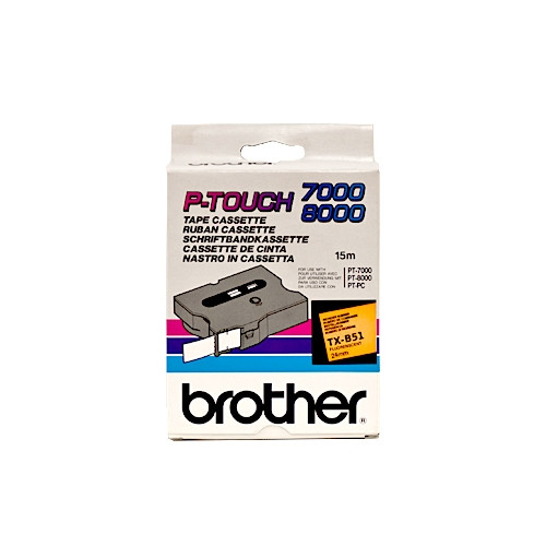 Brother TX-B51 'extreme' tape zwart op fluo-oranje, glanzend 24 mm (origineel) TXB51 080288 - 1