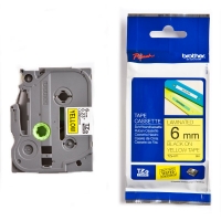 Brother TZe-611 tape zwart op geel 6 mm (origineel) 903453