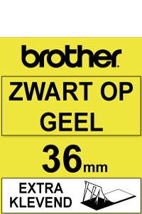 Brother TZe-S661 extra klevend tape zwart op geel 36 mm (origineel) TZeS661 080690 - 1