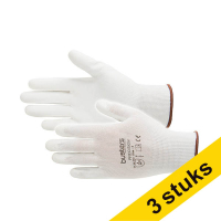 Aanbieding: 3x Busters Precision werkhandschoen maat L wit (1 paar)