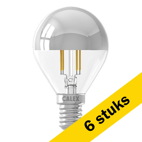 Calex Aanbieding: 6x Calex E14 led-lamp kogel kopspiegel zilver dimbaar 3.5W (25W)  LCA00732 - 1