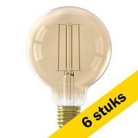 Aanbieding: 6x Calex E27 filament ledlamp globe G95 goud dimbaar 4.5W (40W)